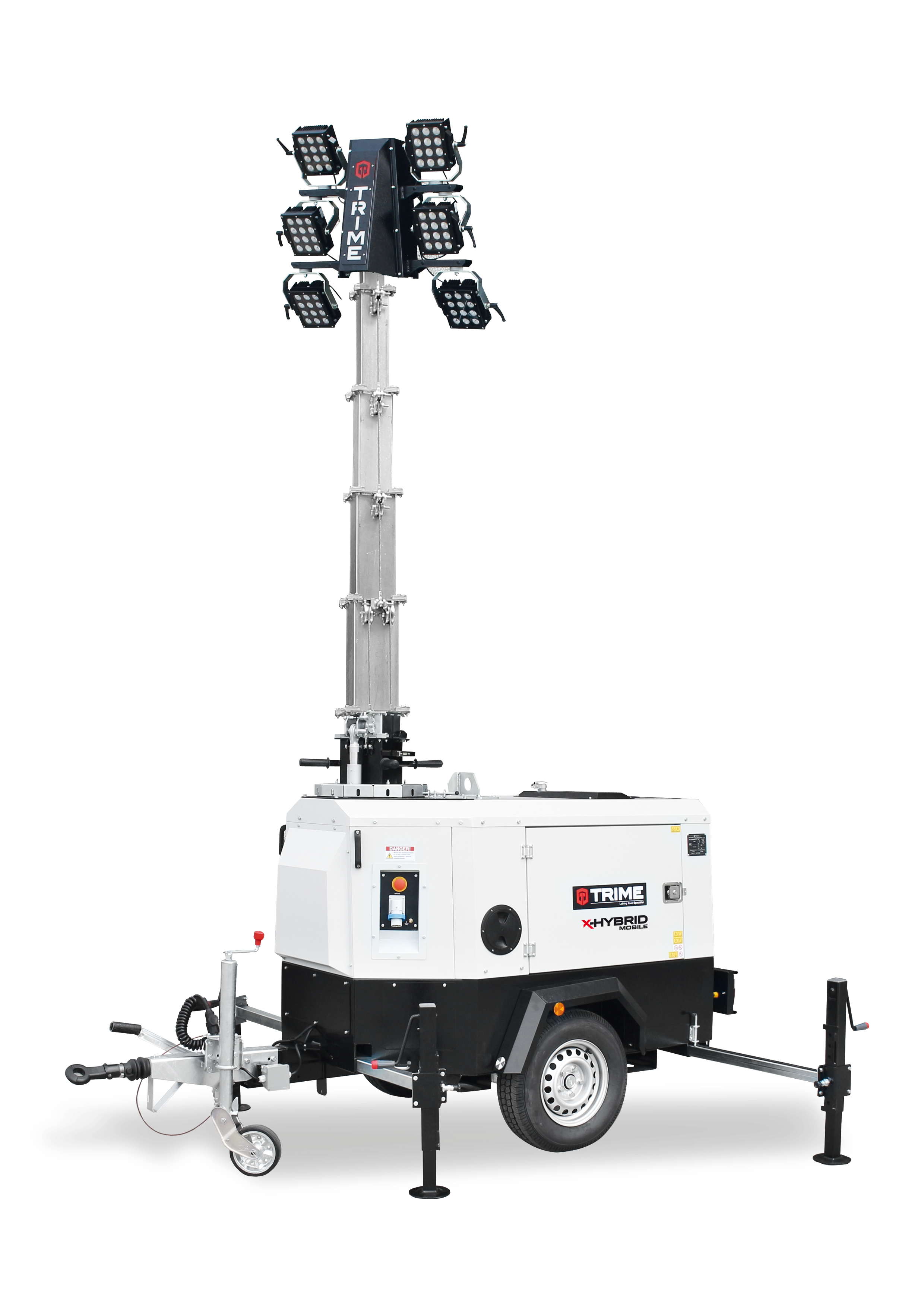 Lysmast teleskopisk < 9m hybrid batteri/diesel